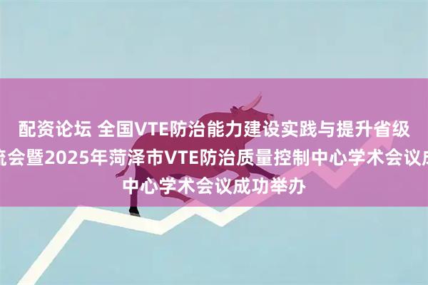 配资论坛 全国VTE防治能力建设实践与提升省级学术交流会暨2025年菏泽市VTE防治质量控制中心学术会议成功举办