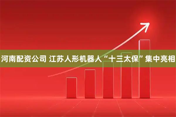 河南配资公司 江苏人形机器人“十三太保”集中亮相